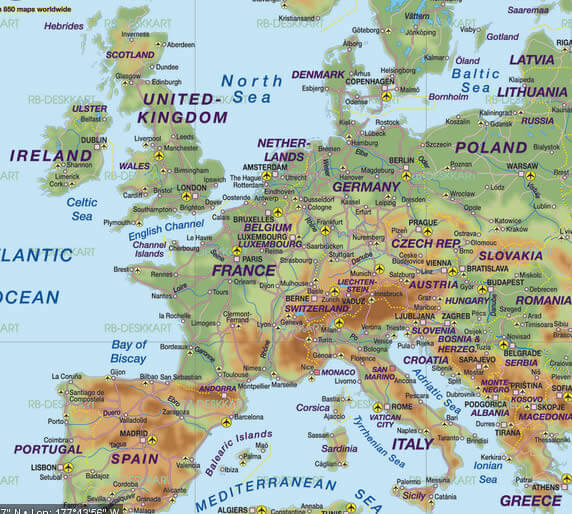 United Kingdom Europe Map England In Europe Map