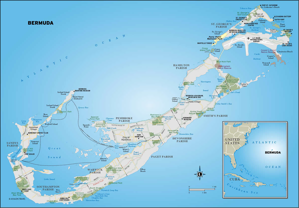 Bermuda political map