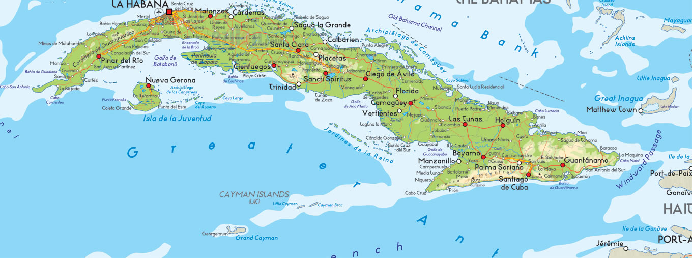 map of cuba