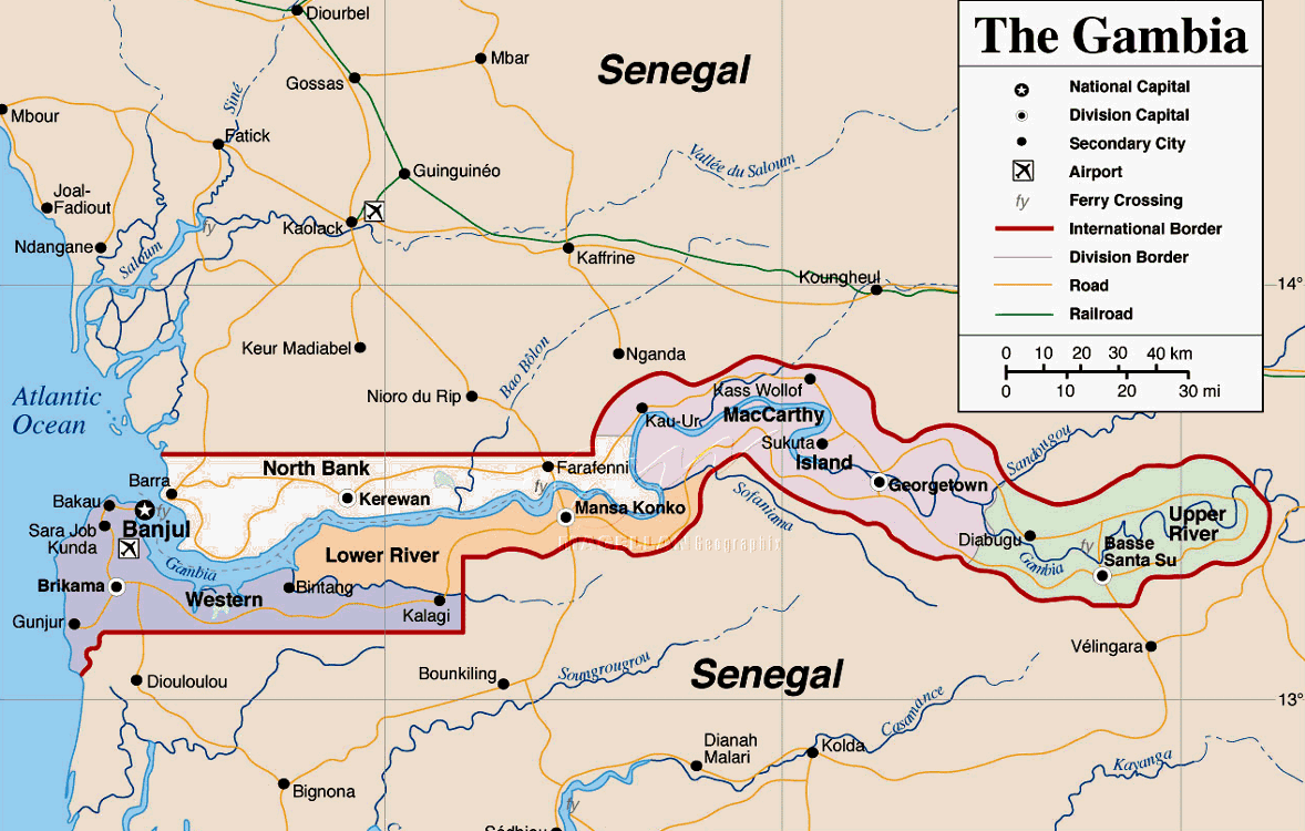 map of gambia