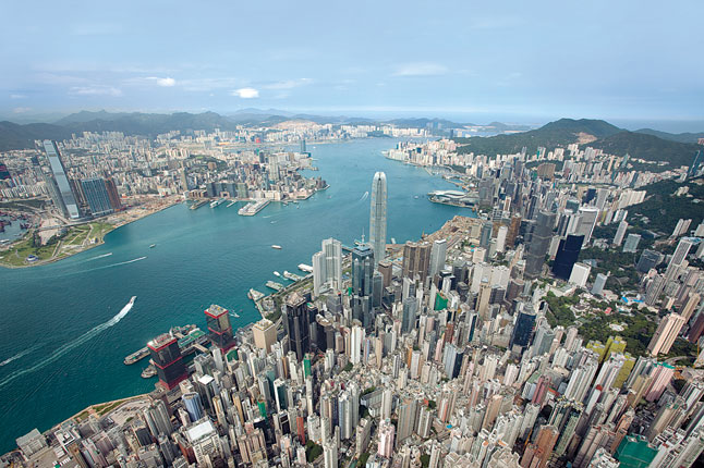 hong kong aerial view