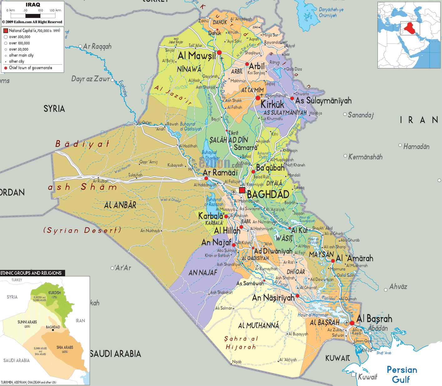 iraq political map