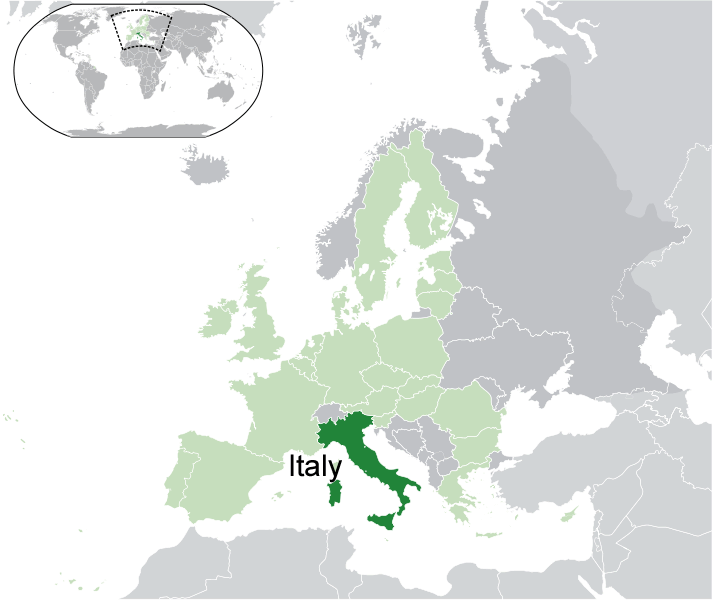 Where is Italy in the World