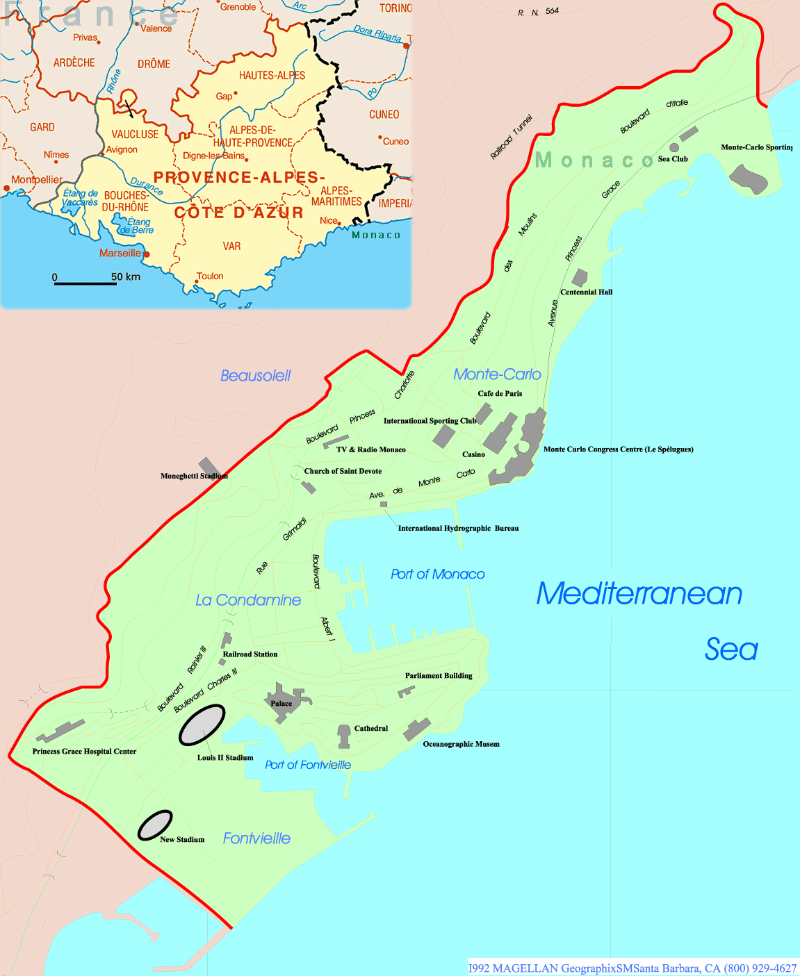 map of monaco