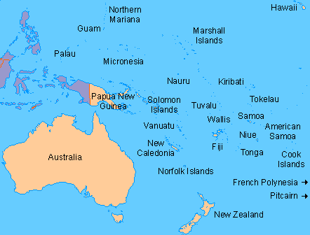 Oceania Map