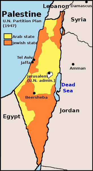 Palestine 1947 map