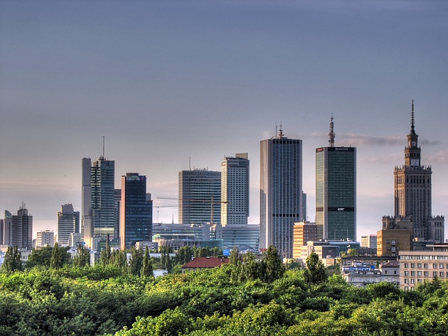 Warsaw skylines poland