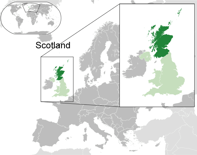 Where is Scotland in the World