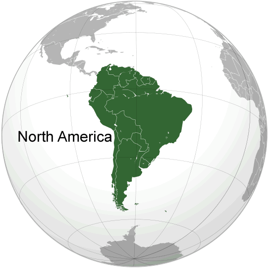 Where is South America in the World