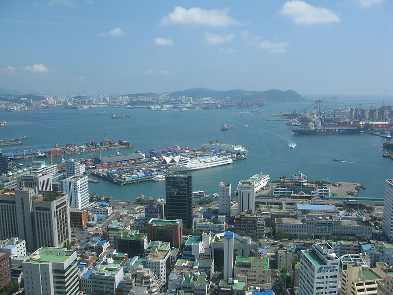 Busan harbour south korea
