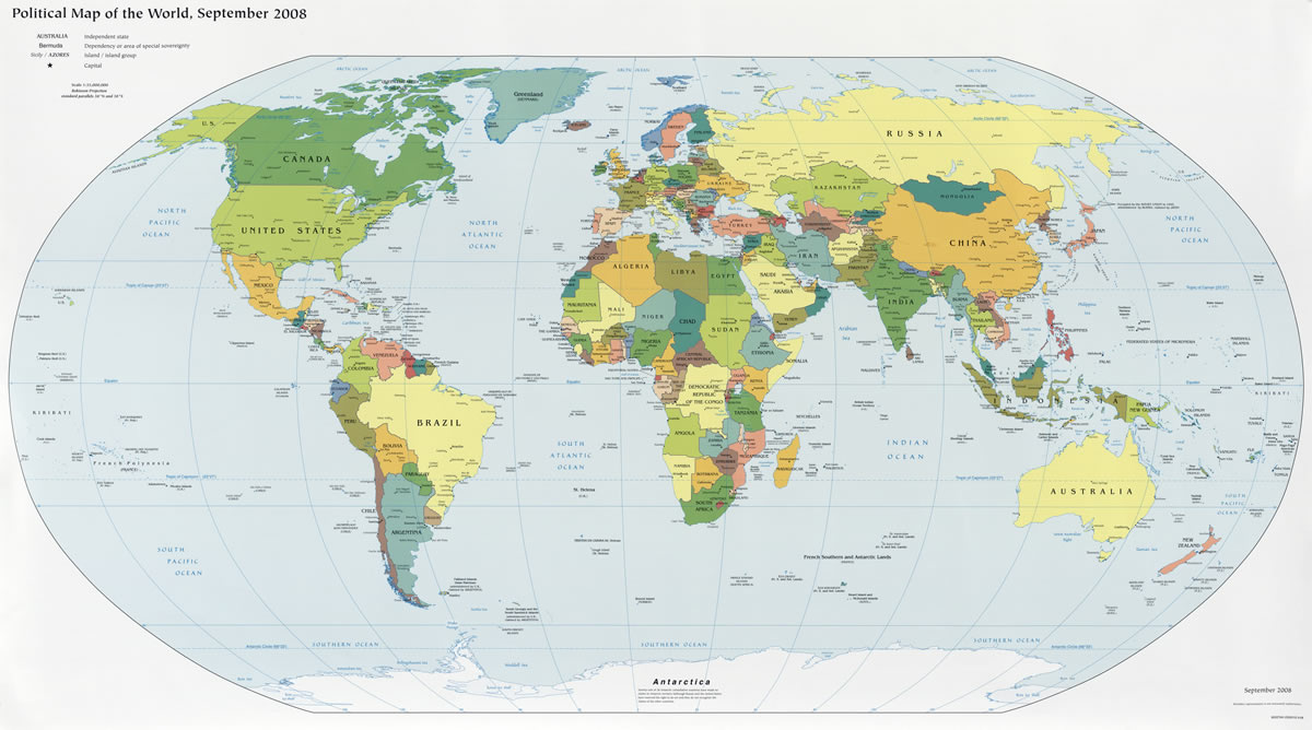 political map of the world