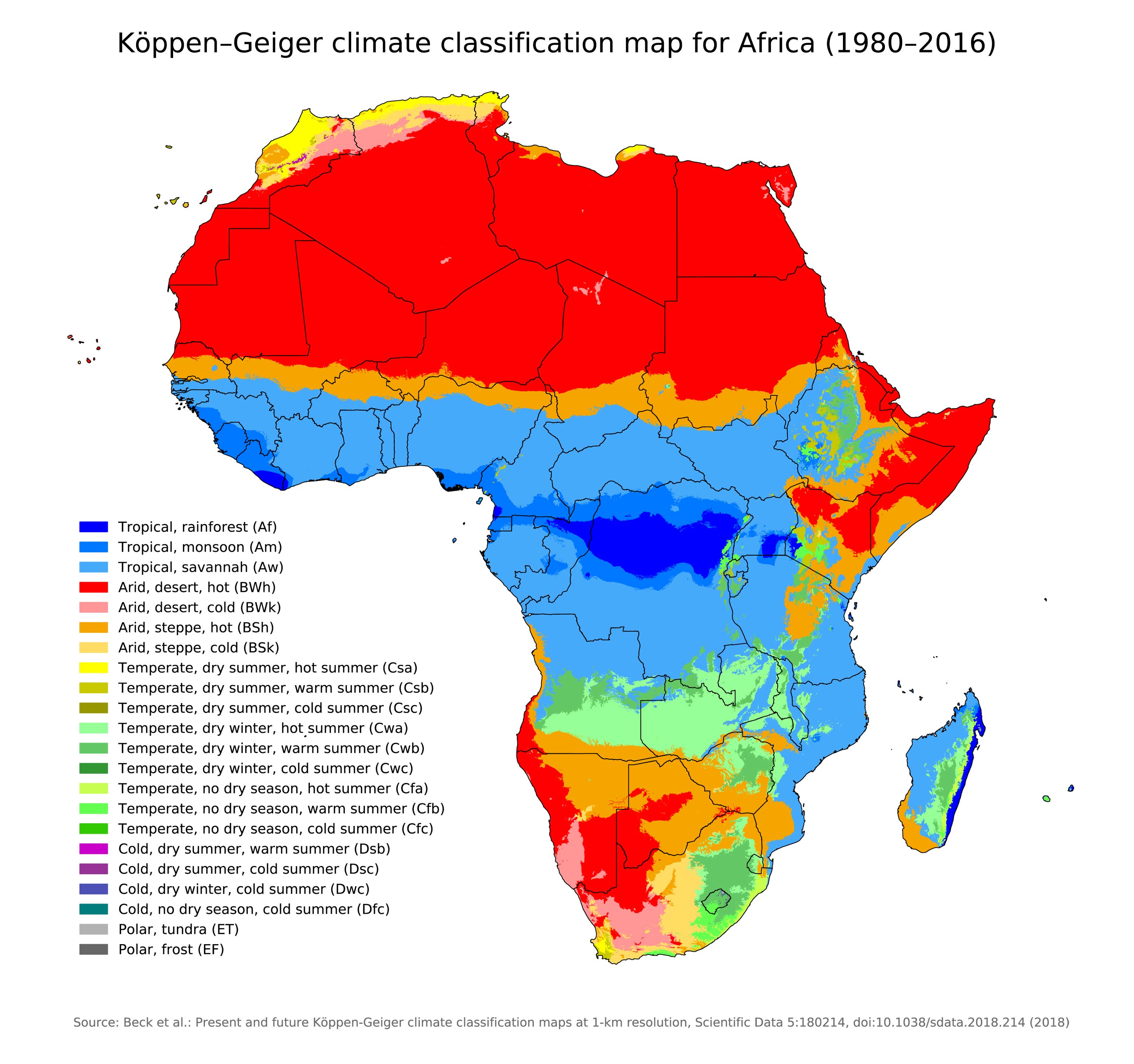 Africa Climate Map