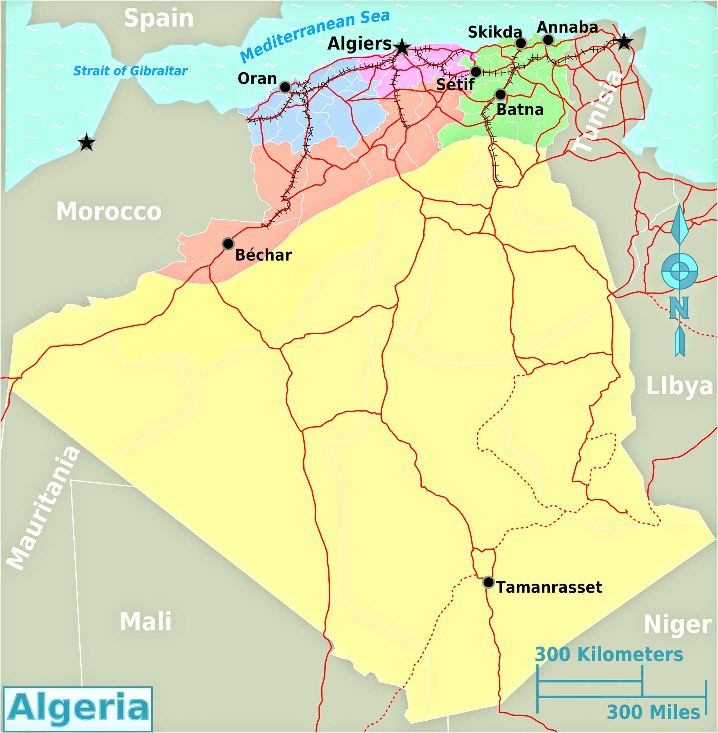 Algeria Regions Map