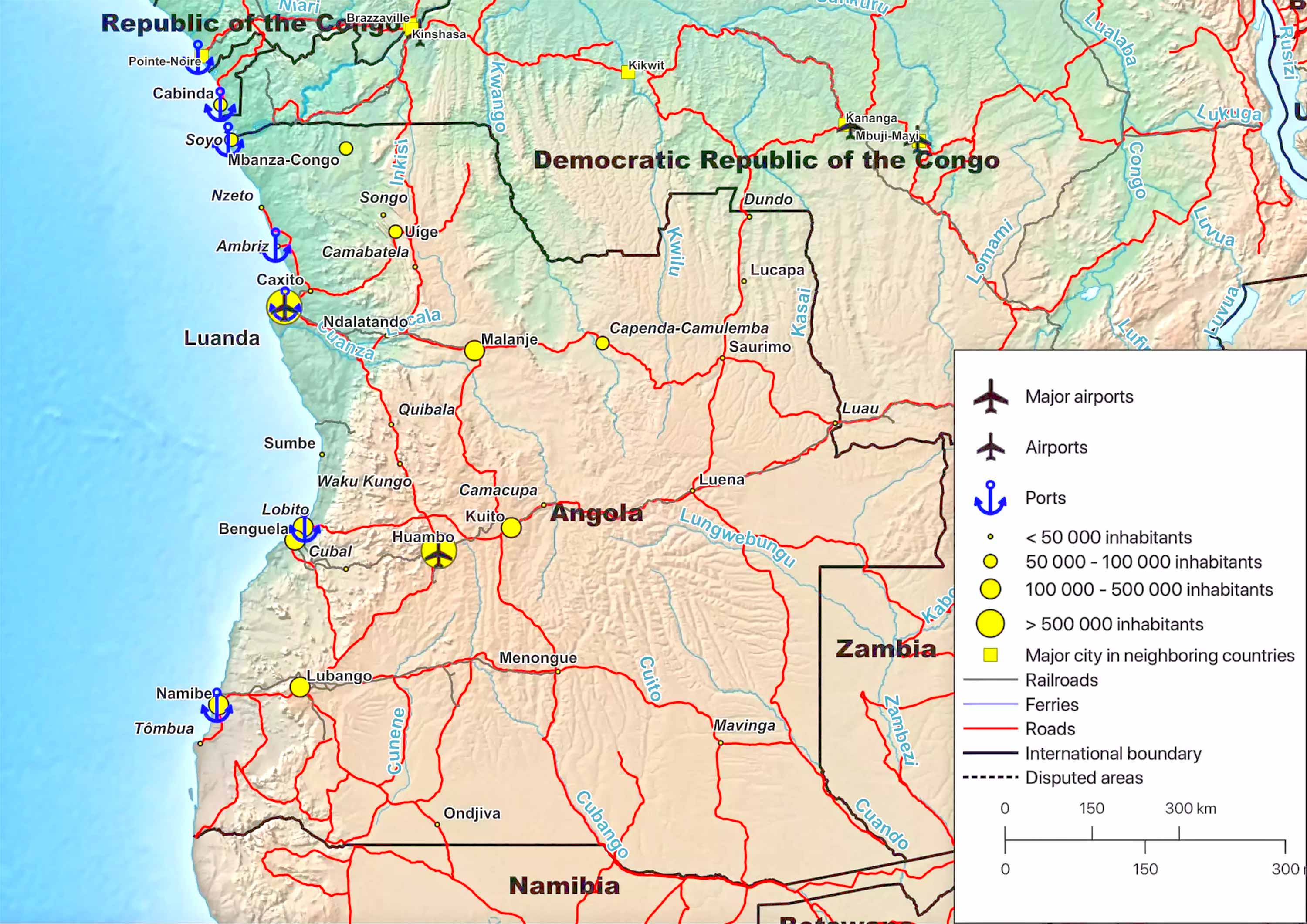 Angola Transit Map