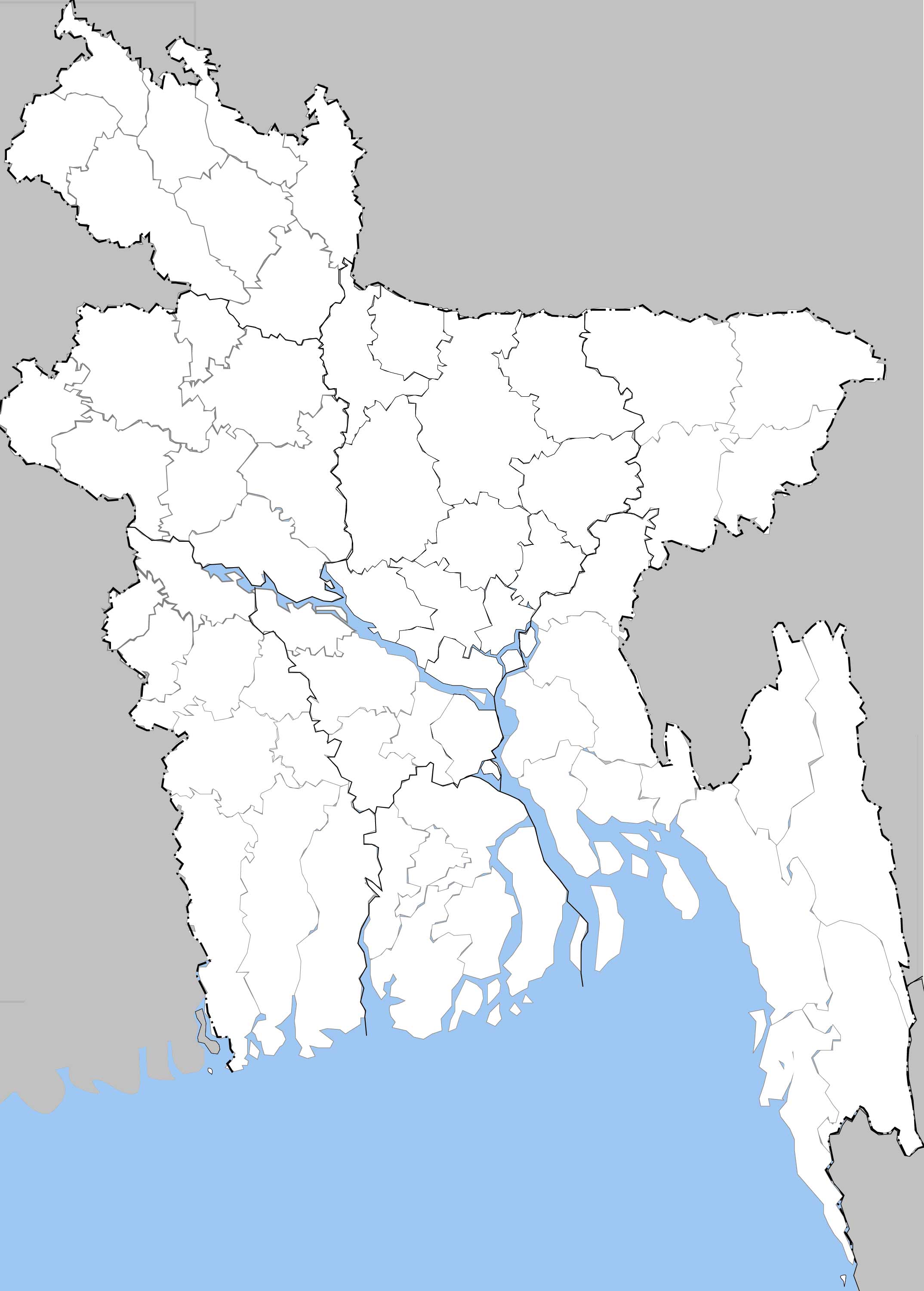Bangladesh Blank Map