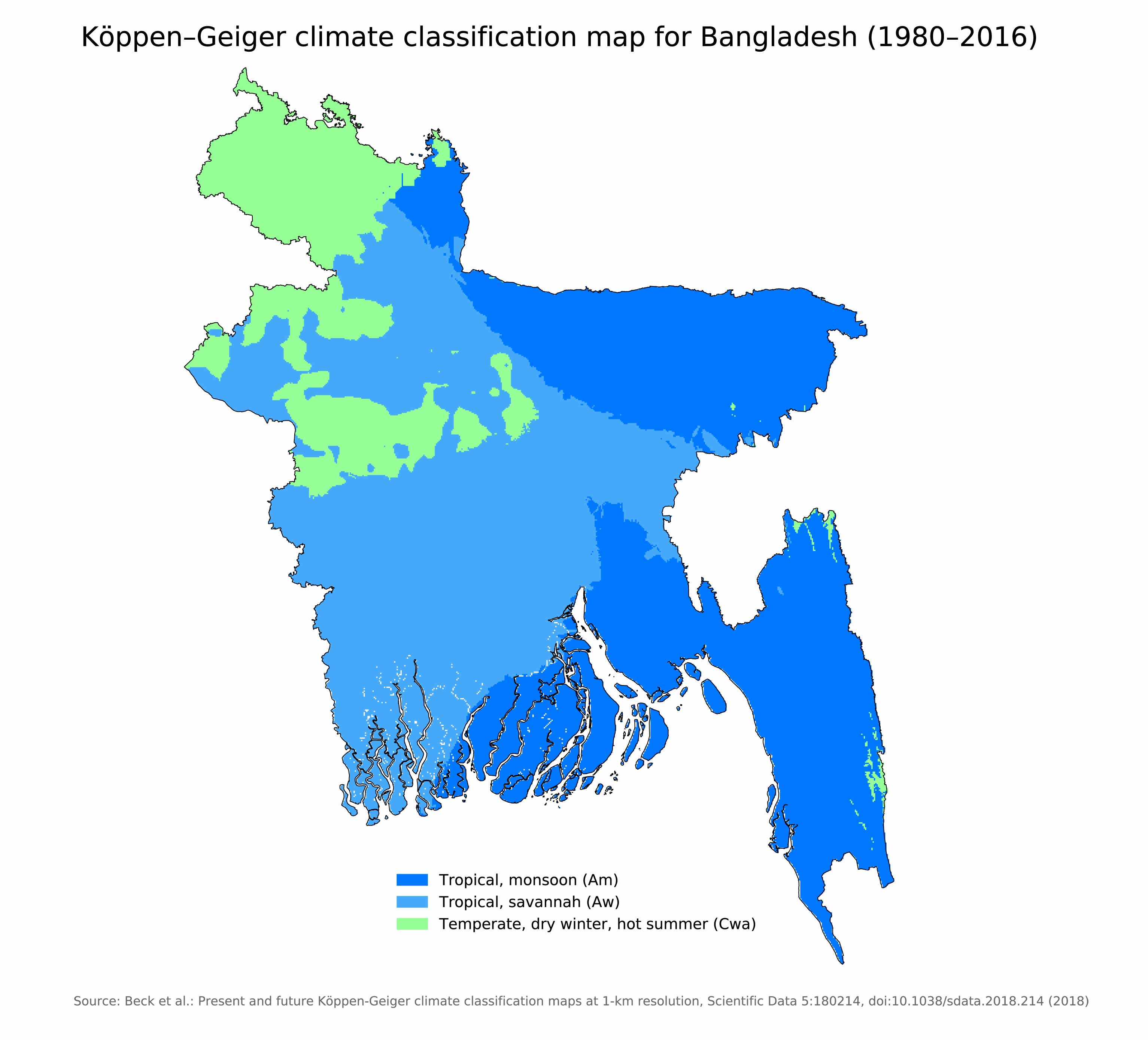Bangladesh Climatic Map
