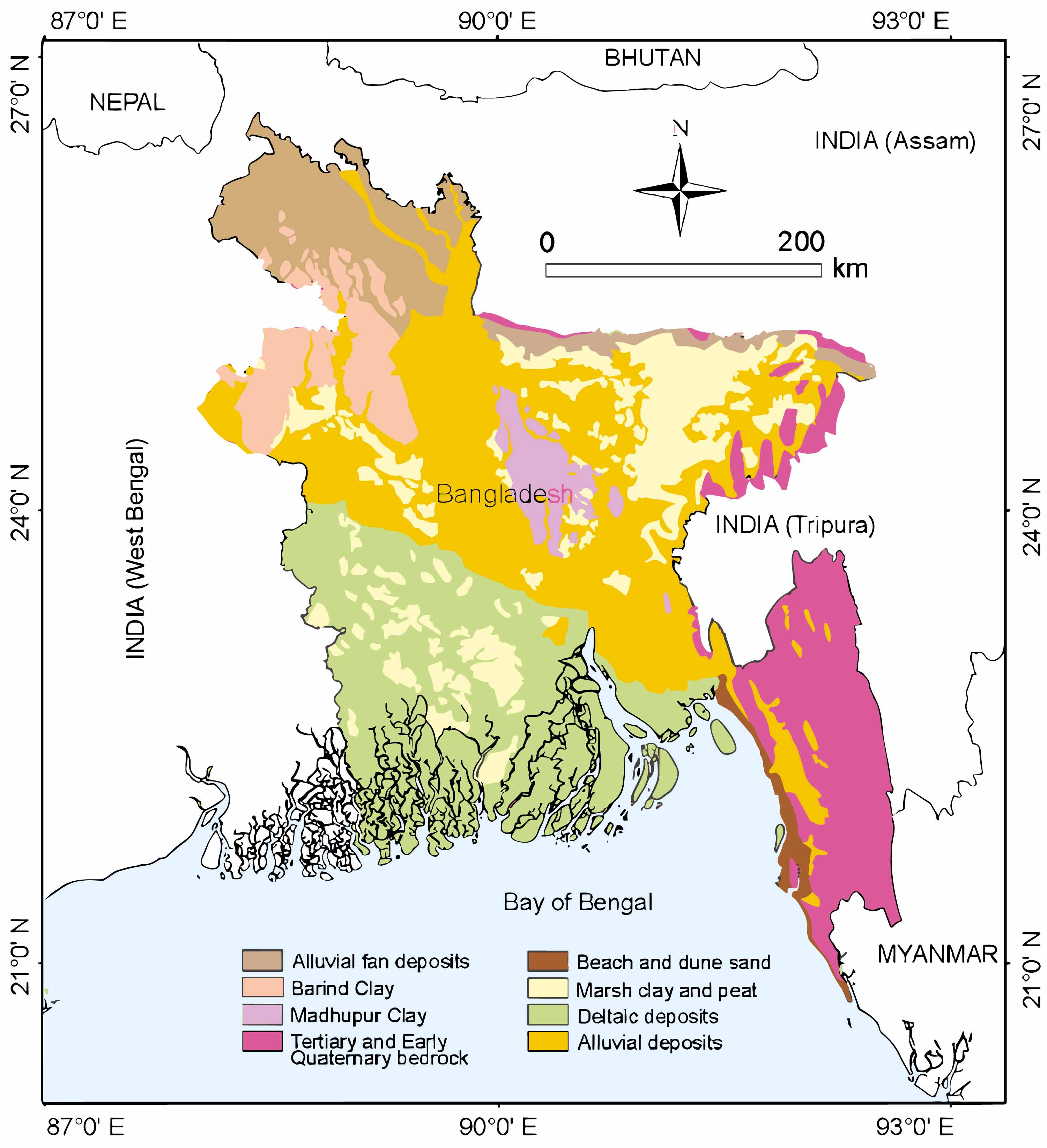 Bangladesh Geological Map