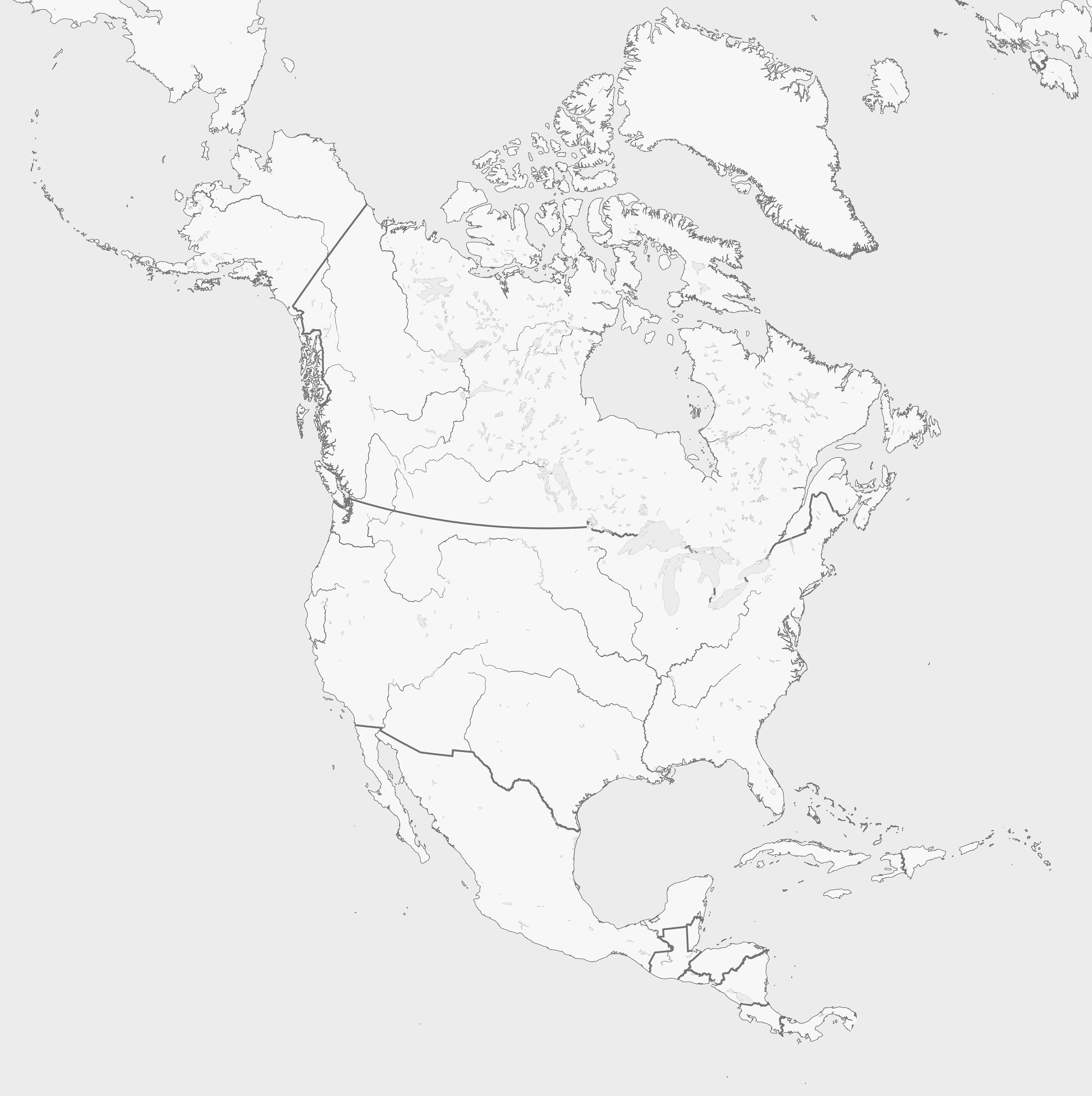 North America Blank Map