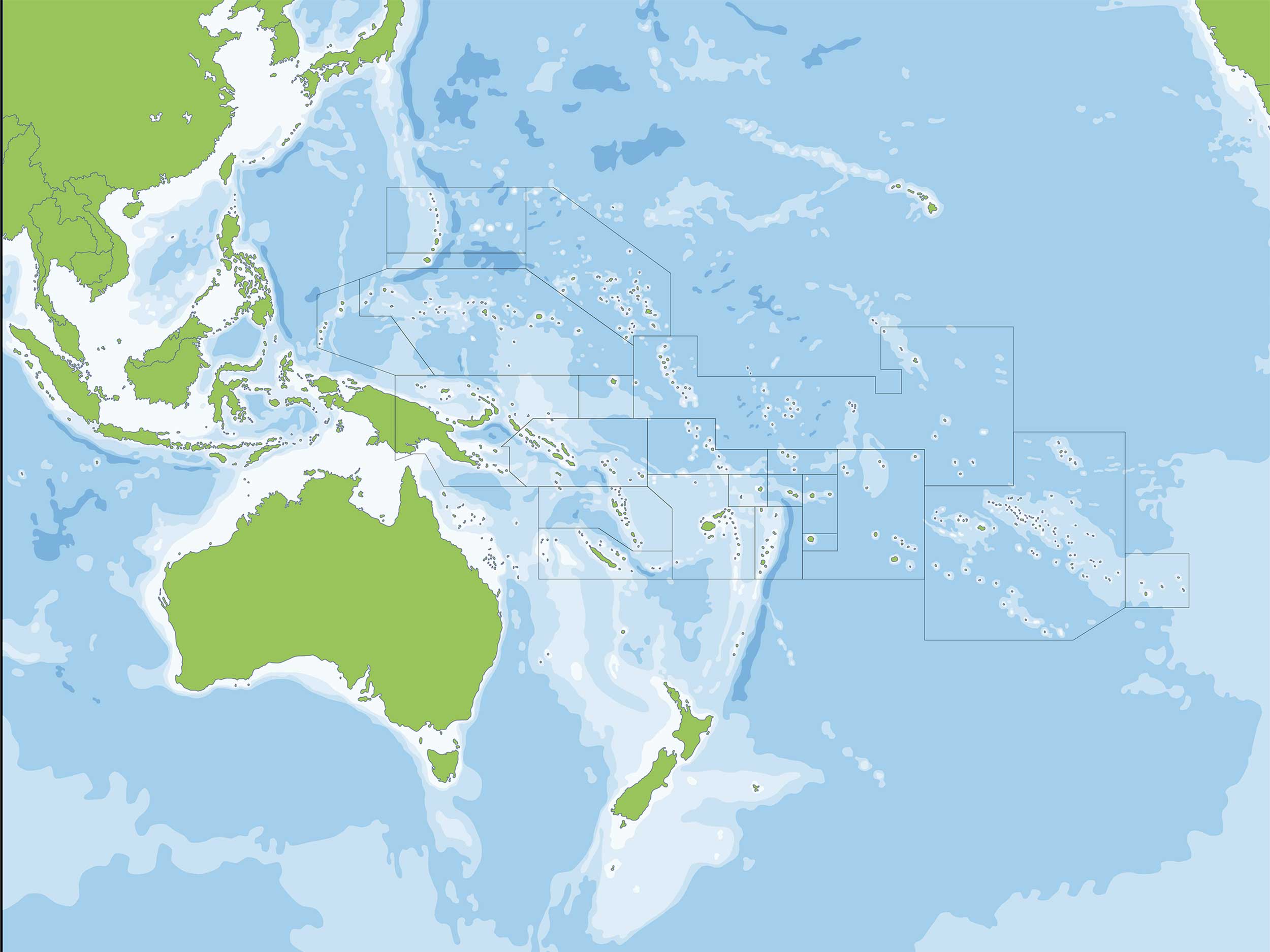 Oceania Blank Map