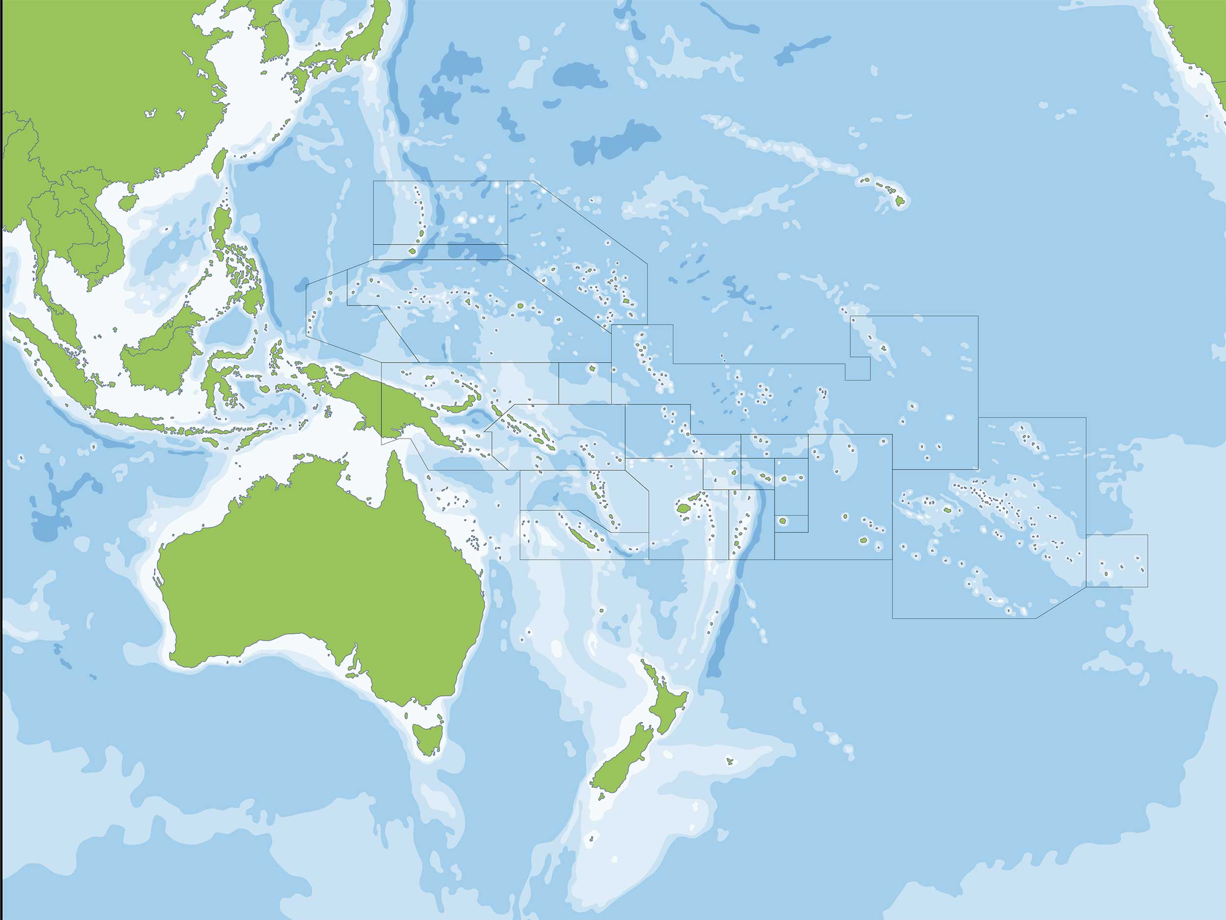Oceania Mapping The Mysteries Of Pacific Islands Oceania Blank Map