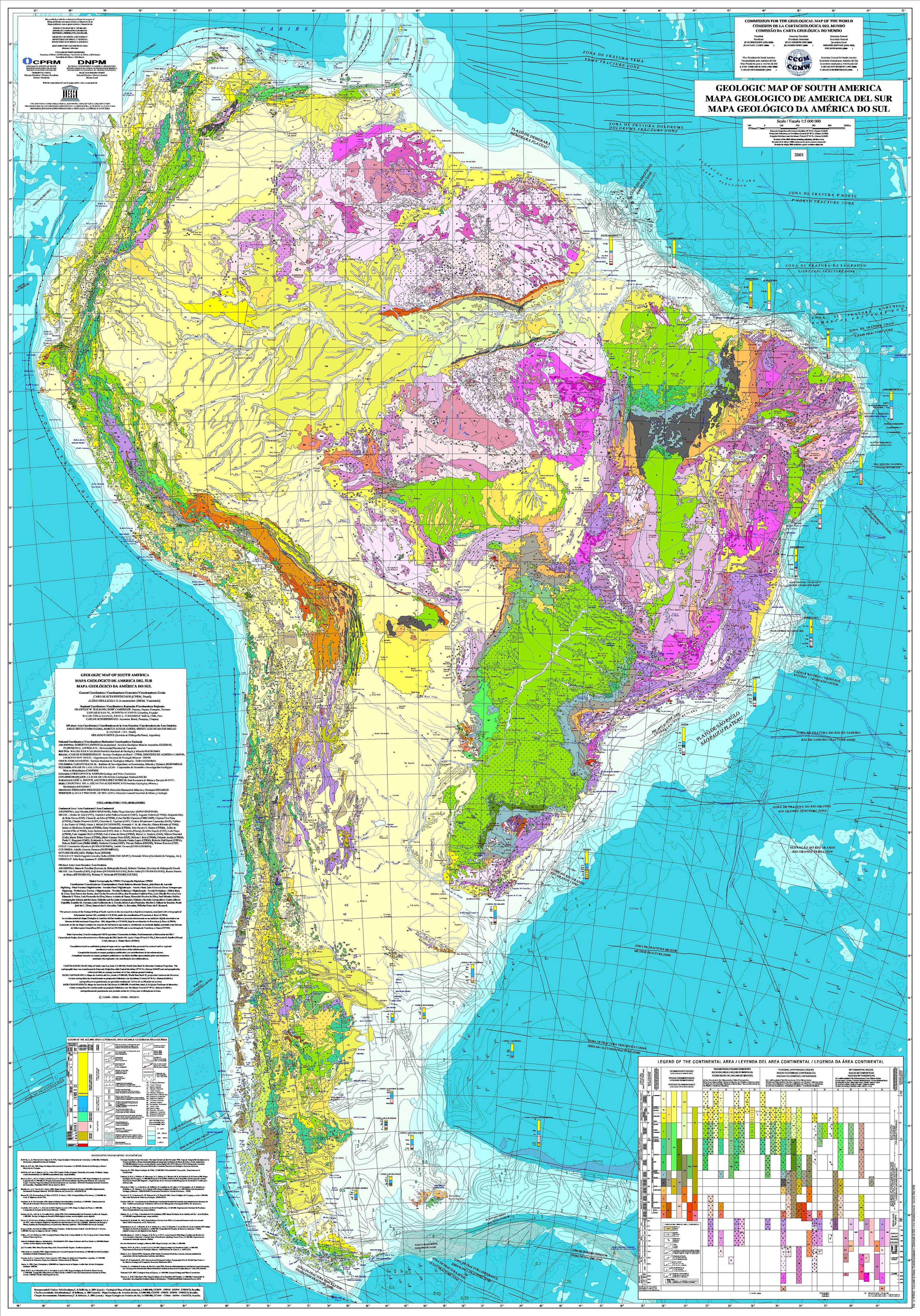 South America Geological Map