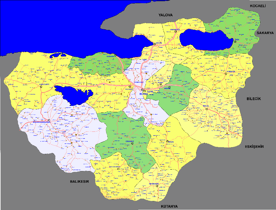 Harmancik Map, Bursa