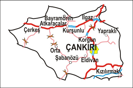 Yaprakli Map, Cankiri