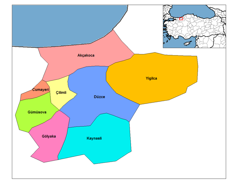 Yigilca Map, Duzce