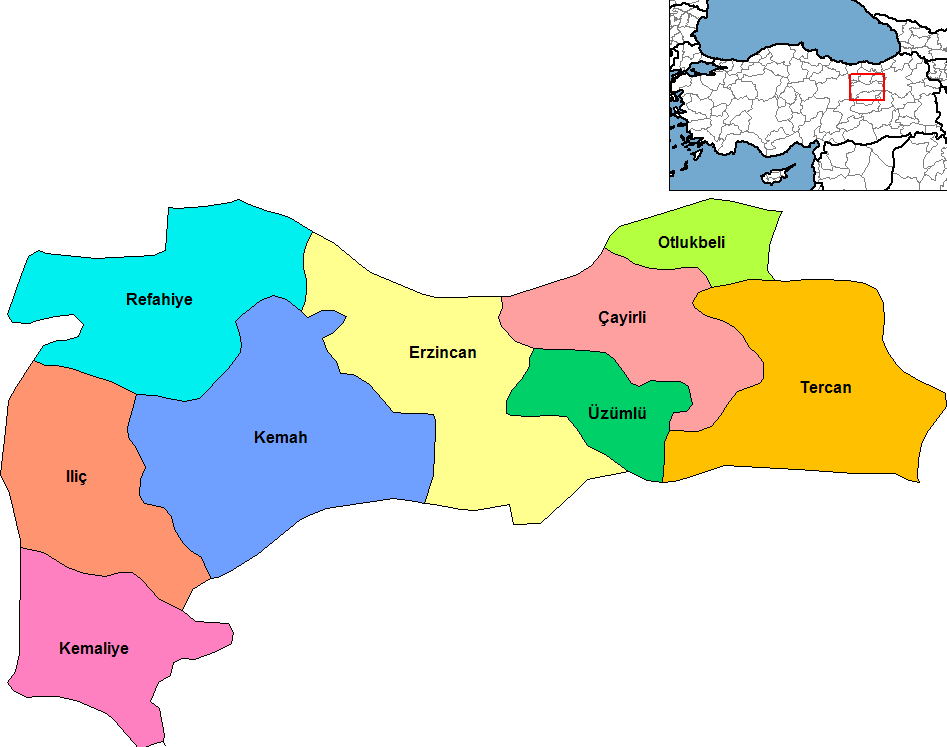 Kemaliye Map, Erzincan