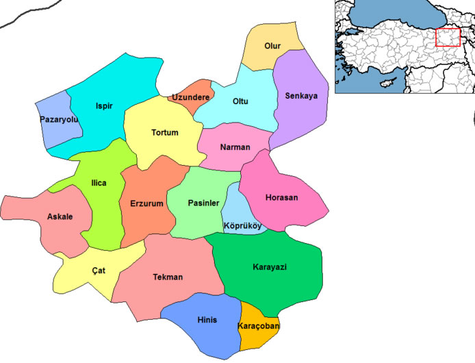 Tekman Map, Erzurum