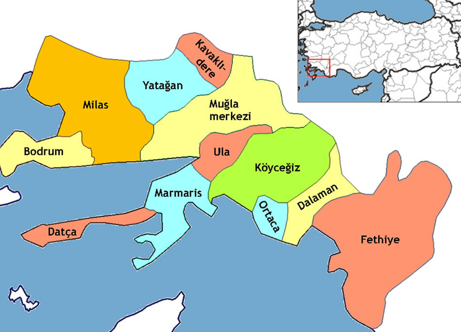 Dalyan Map, Mugla