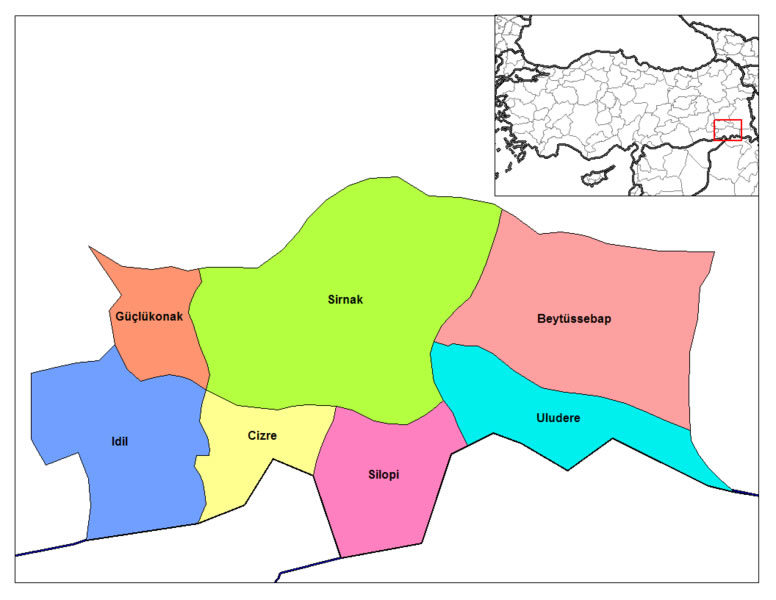 Guclukonak Map, Sirnak