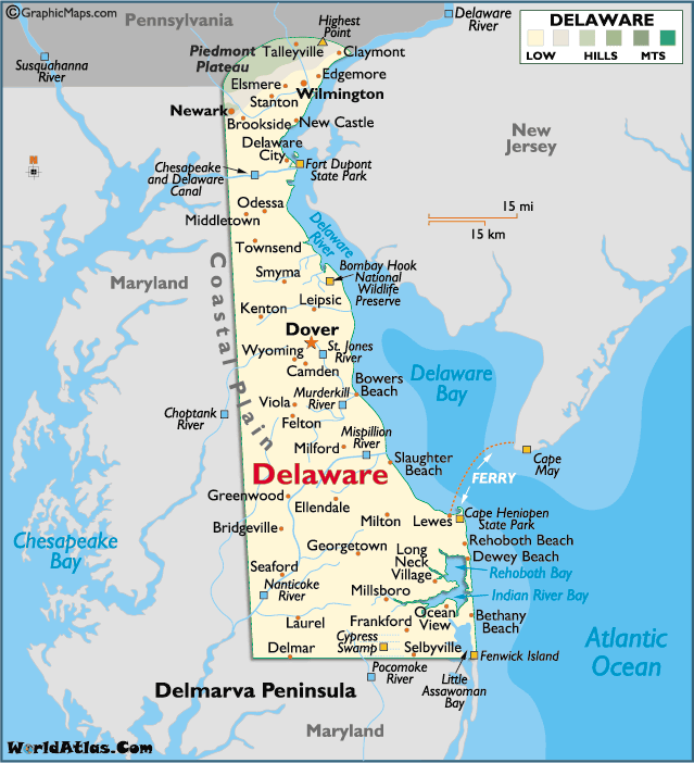Delaware map dover