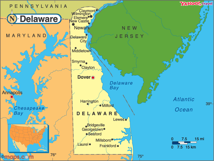 delaware map usa