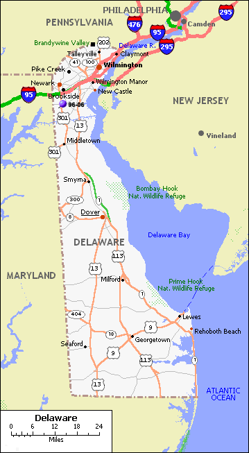 delaware road map