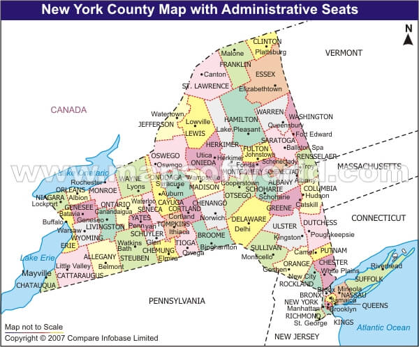 New York Counties Map