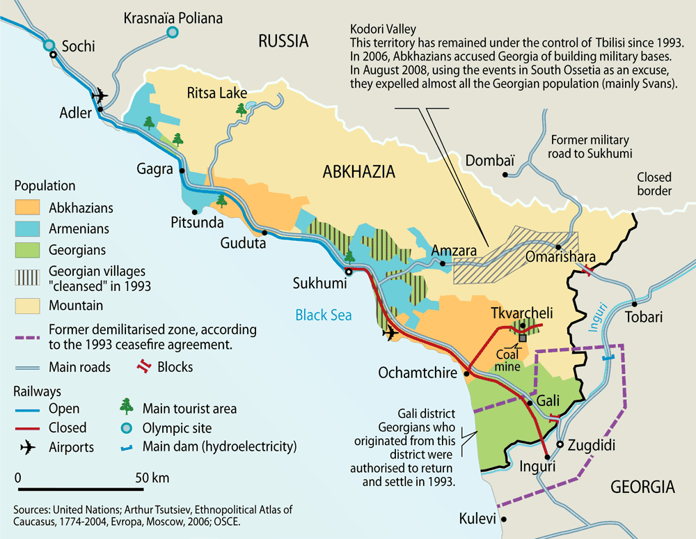 Abkhazia Ethnics Map