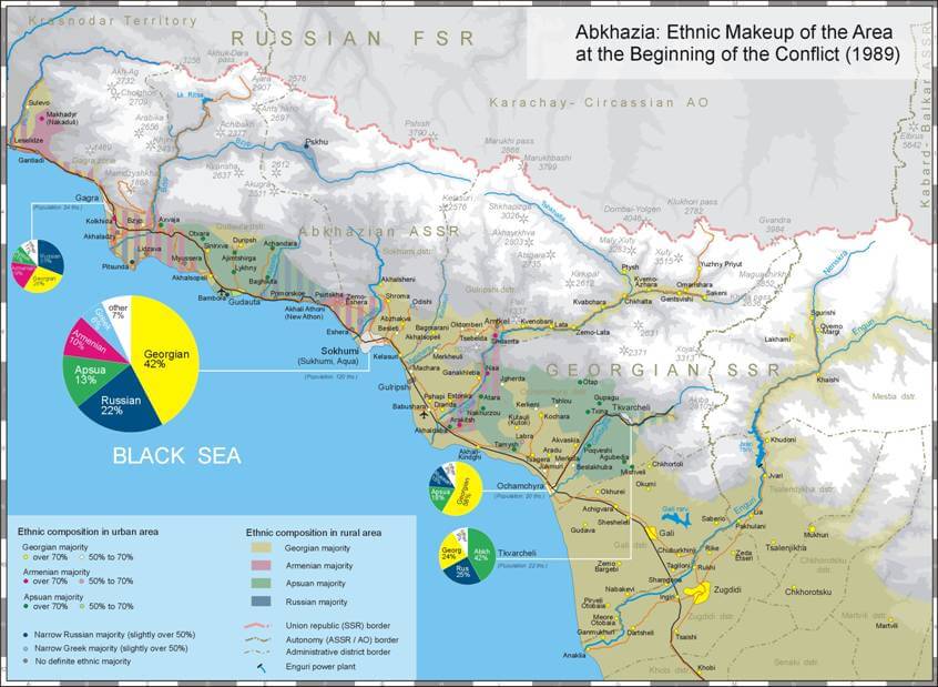 Abkhazia Map Black Sea