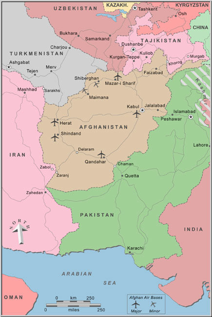 Afghanistan Political Map