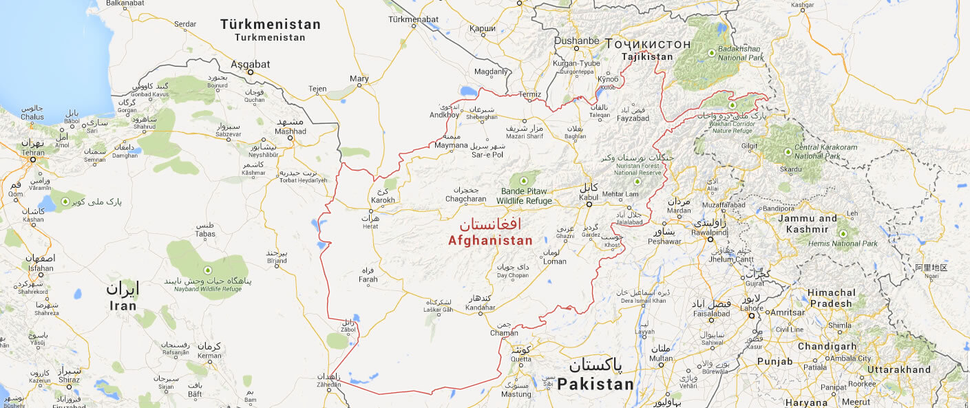 Afghanistan Google Map