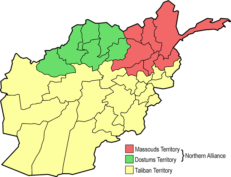 Afghanistan Taliban Dostums Massouds Map