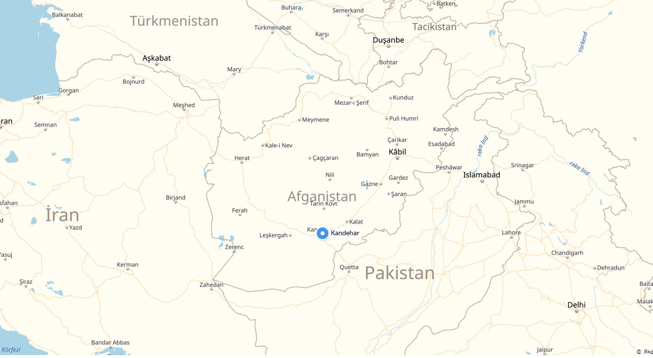 kandahar afghanistan cities map