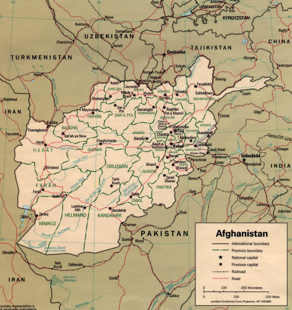 Political Map of Afghanistan