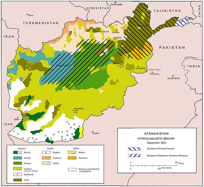 US Army Map of Afghanistan