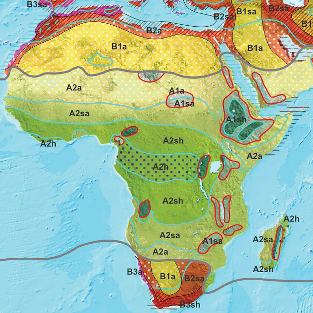 Africa climate map