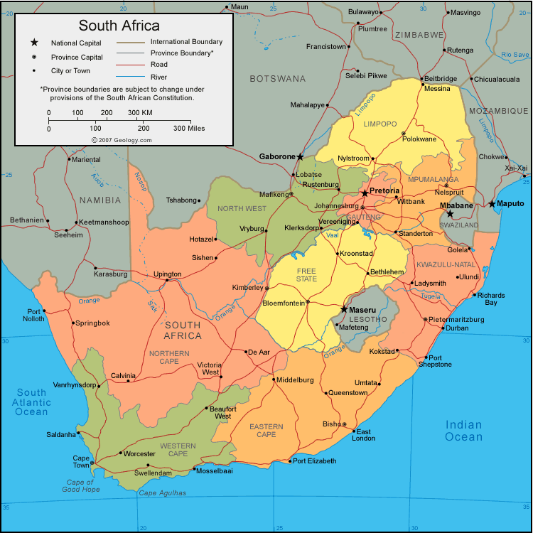 africa map south africa