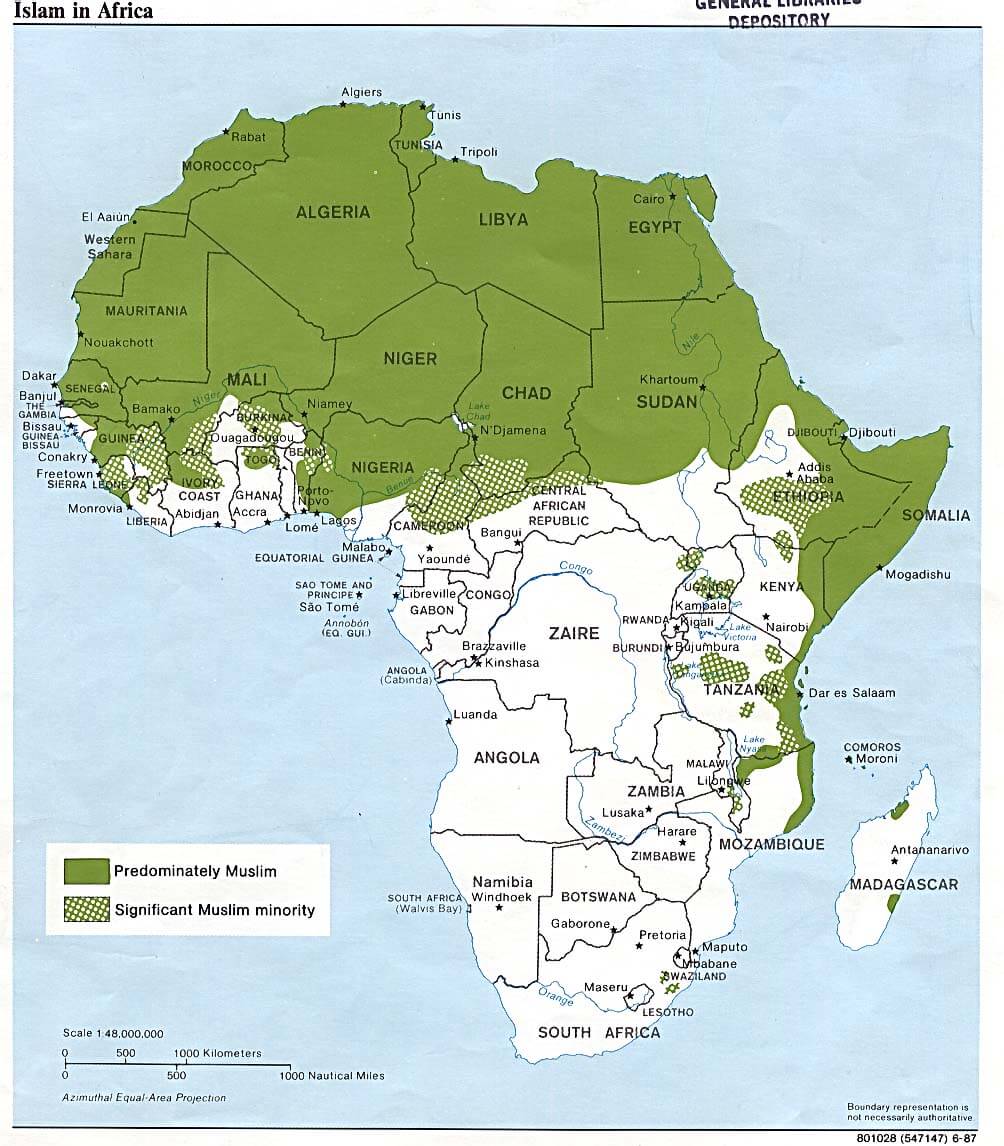 africa muslim map