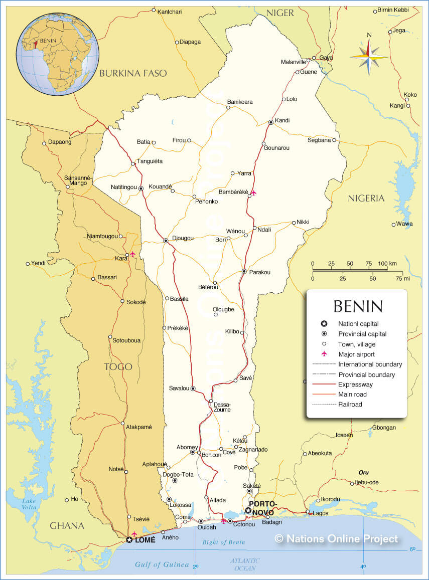Benin Political Map
