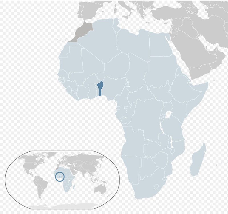 where is benin on the World map