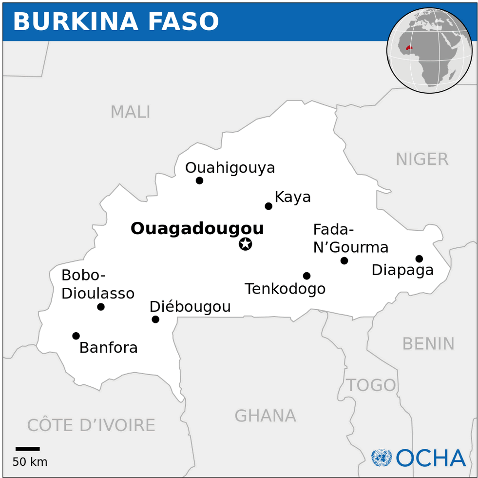 Burkina Faso Location Map